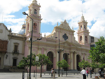 Salt Tour, Rose and custard Cathedral on Salta’s 9 de Julio Plaza, Argentina Vacation