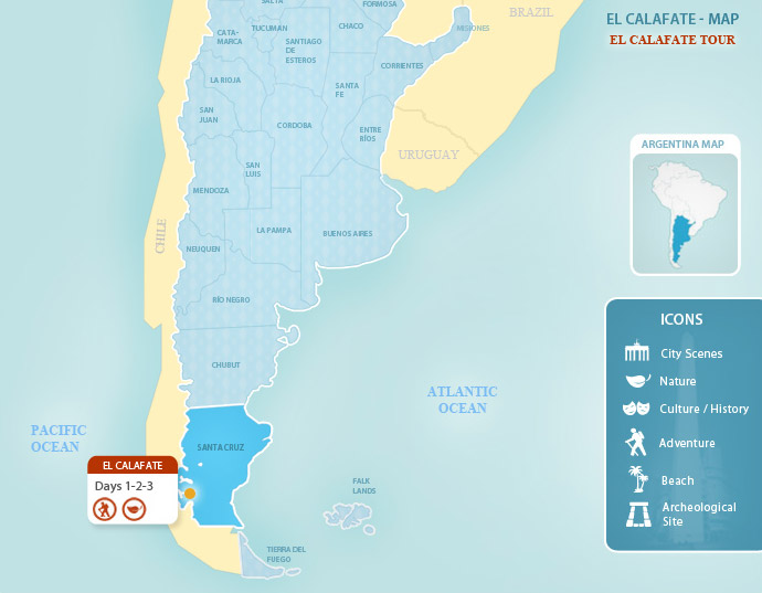 Calafate Argentina Map