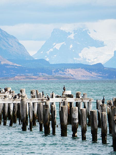 View of Puerto Natales water