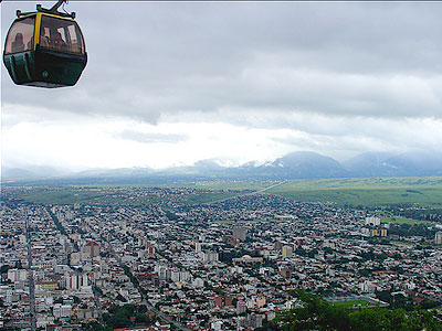 View from the teleferico of Salta, Argentina