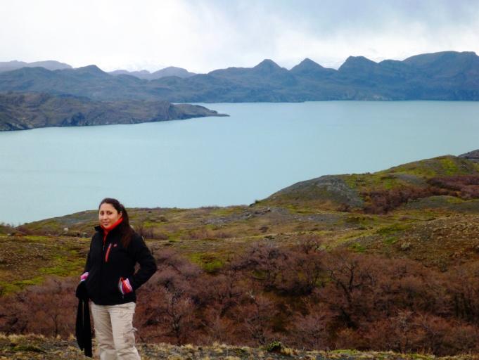 Silvana enjoying her vacation in Patagonia, Chile