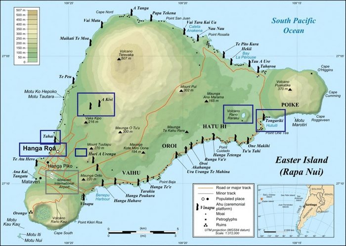 Easter island map
