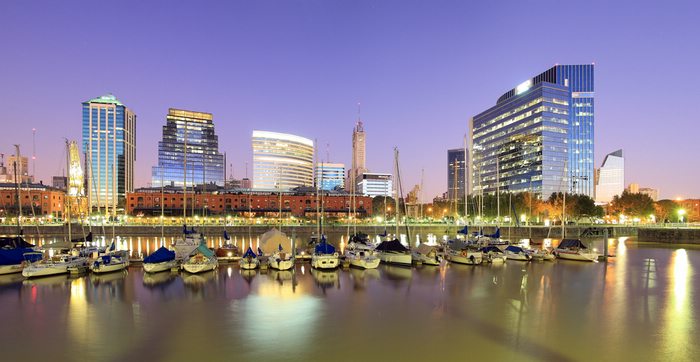 The coast of Buenos Aires at dusk, Argentina