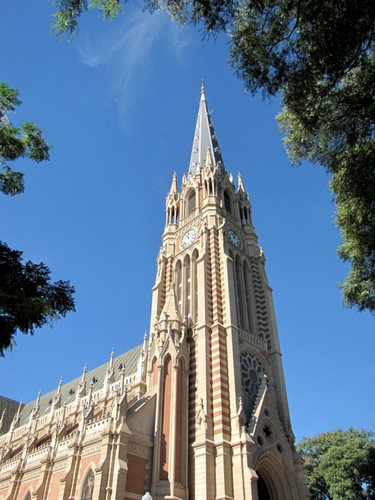 The steeple of San Isidro Cathedral in Buenos Aires, Argentina