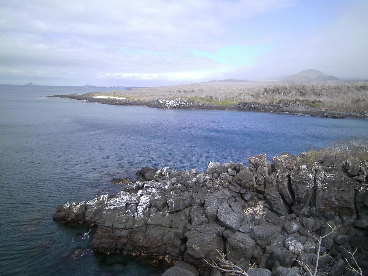 Punta Carola Beach on San Cristobal Island, known for its excellent swimming and snorkeling.