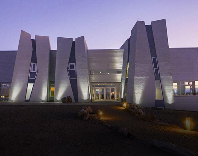 The Glaciarium Patagonian Ice Museum, built to educate visitors about ice and glaciers.