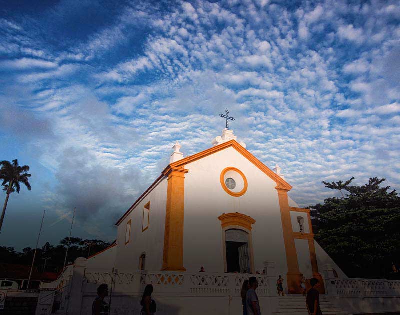 The Church of Our Lady of Needs, an impressive historic church in Florianopolis.