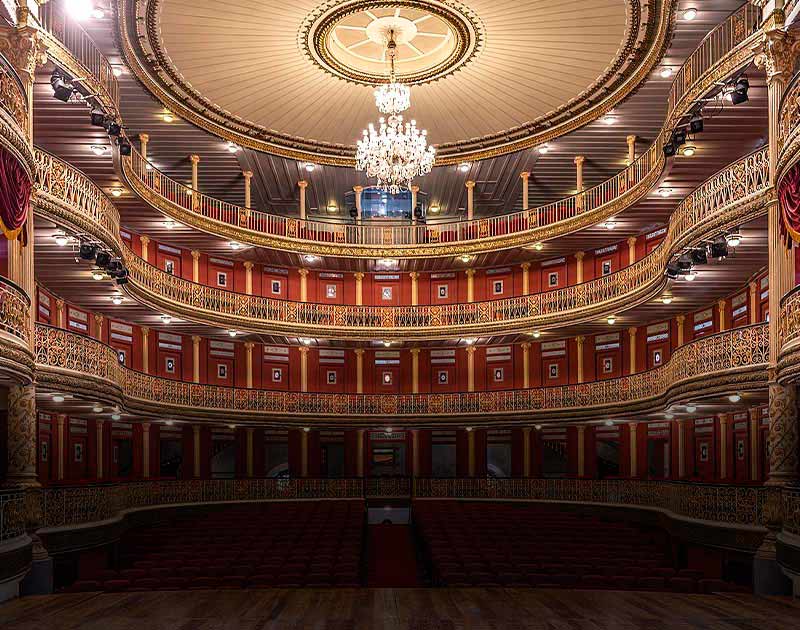 View from the stage of the beautiful and historic Santa Isabel Theater in Recife.