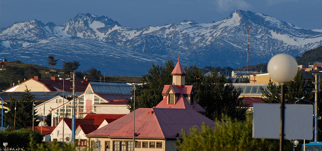 The Andes Mountains overlooking Bariloche, an Argentinian town known for its Swiss alpine style.