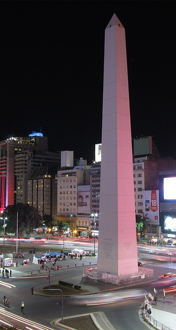 The Obelisk of Buenos Aires, a historic monument and one of the city's most recognizable places.