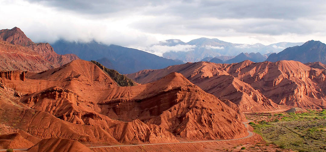 Scenic red gorges and rock formations near the northern Argentinian city of Salta.