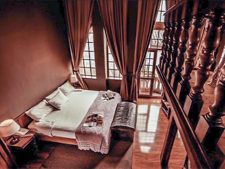 A view from the upper floor of a room at the beautiful and elegant Victoria Hotel in Cuenca.