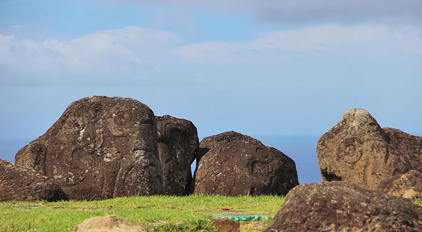 Fascinating petroglyphs found in Orongo, an important ceremonial village on Easter Island.