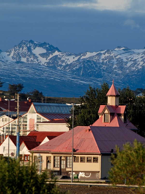 The Andes Mountains overlooking Bariloche, an Argentinian town known for its Swiss alpine style.