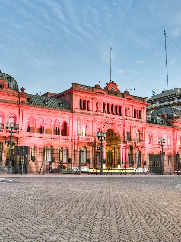 Casa Rosada, office of the Argentine president and one of the most iconic buildings in Buenos Aires.