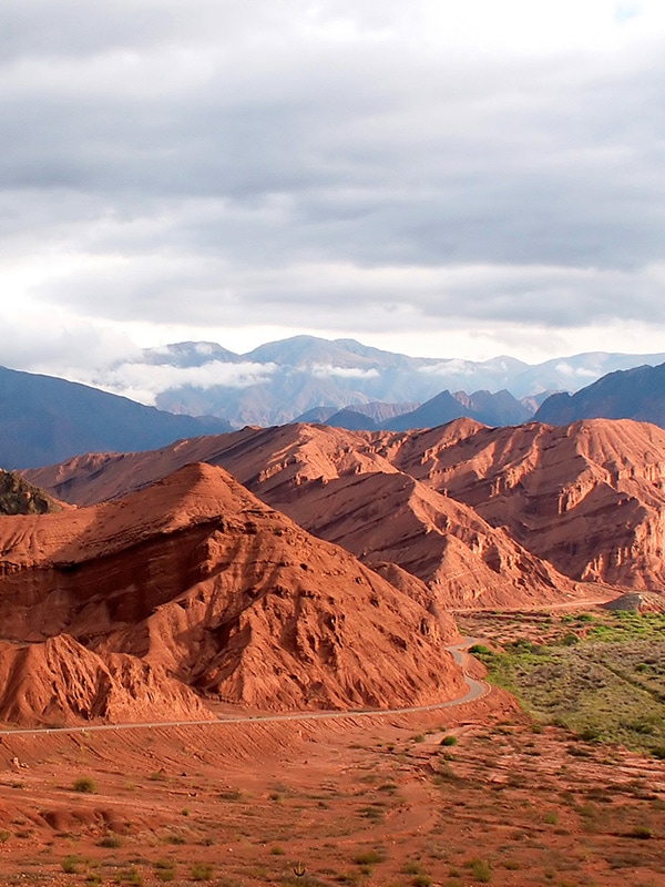 Scenic red gorges and rock formations near the northern Argentinian city of Salta.