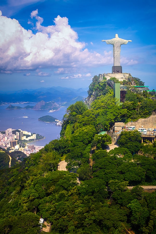 The Christ the Redeemer statue overlooking Rio de Janeiro, one of the New 7 Wonders of the World.