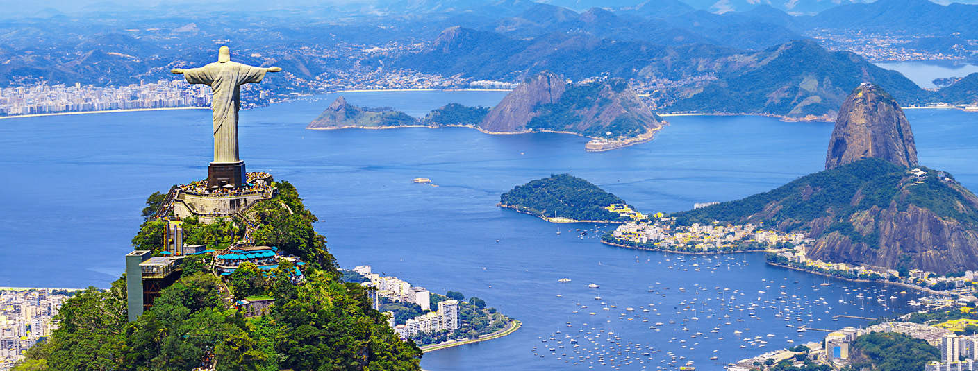 The Christ the Redeemer statue overlooking Rio de Janeiro, one of the New 7 Wonders of the World.