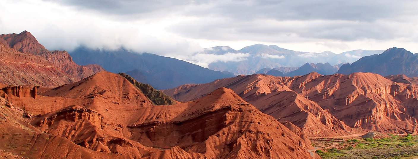 Scenic red gorges and rock formations near the northern Argentinian city of Salta.