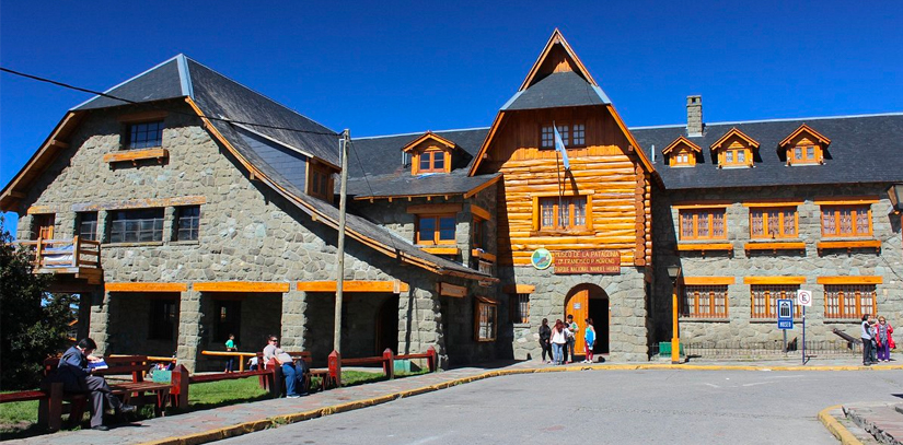 Old style building Museum of Patagonia in Argentina