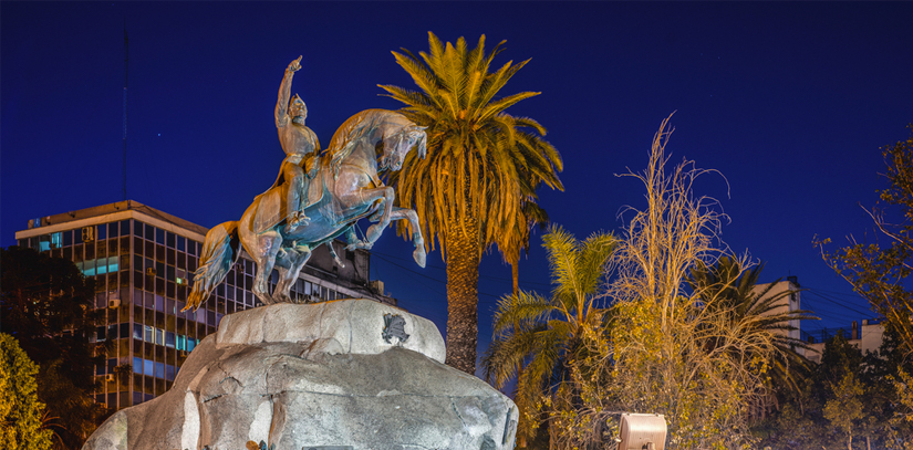 Andes Army Monument featured in San Martin Square in Mendoza, Argentina