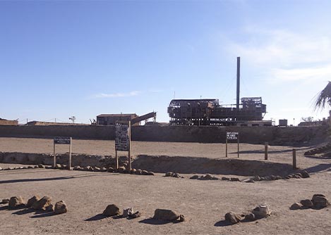 A site at the ghost town of Humberstone near Iquique, a UNESCO World Heritage site.