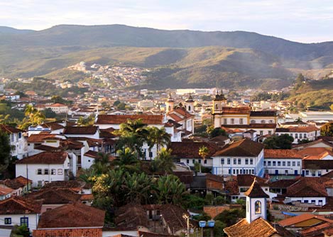 The rooftops of Mariana, a beautiful colonial town and the oldest town in Minas Gerais.